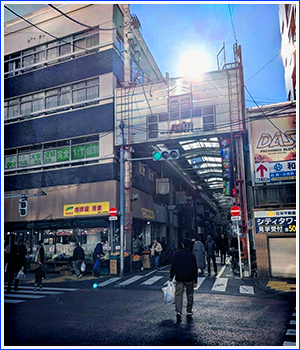 Fit Mate武蔵小山店への道順3：信号を渡ってまっすぐ進む